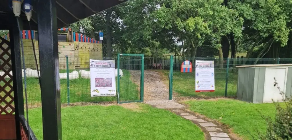 Entrance to outdoor play area